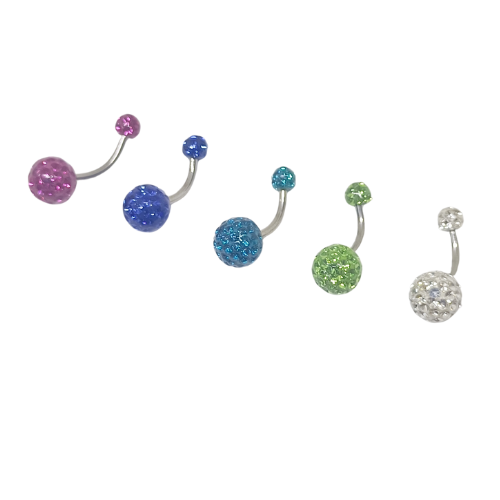 Piercing Ombelico,  e Monte di Venere 1x con Brillantini Swarowsky (Certificato)